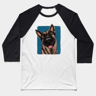 Cute German Shepherd dog illustration Baseball T-Shirt